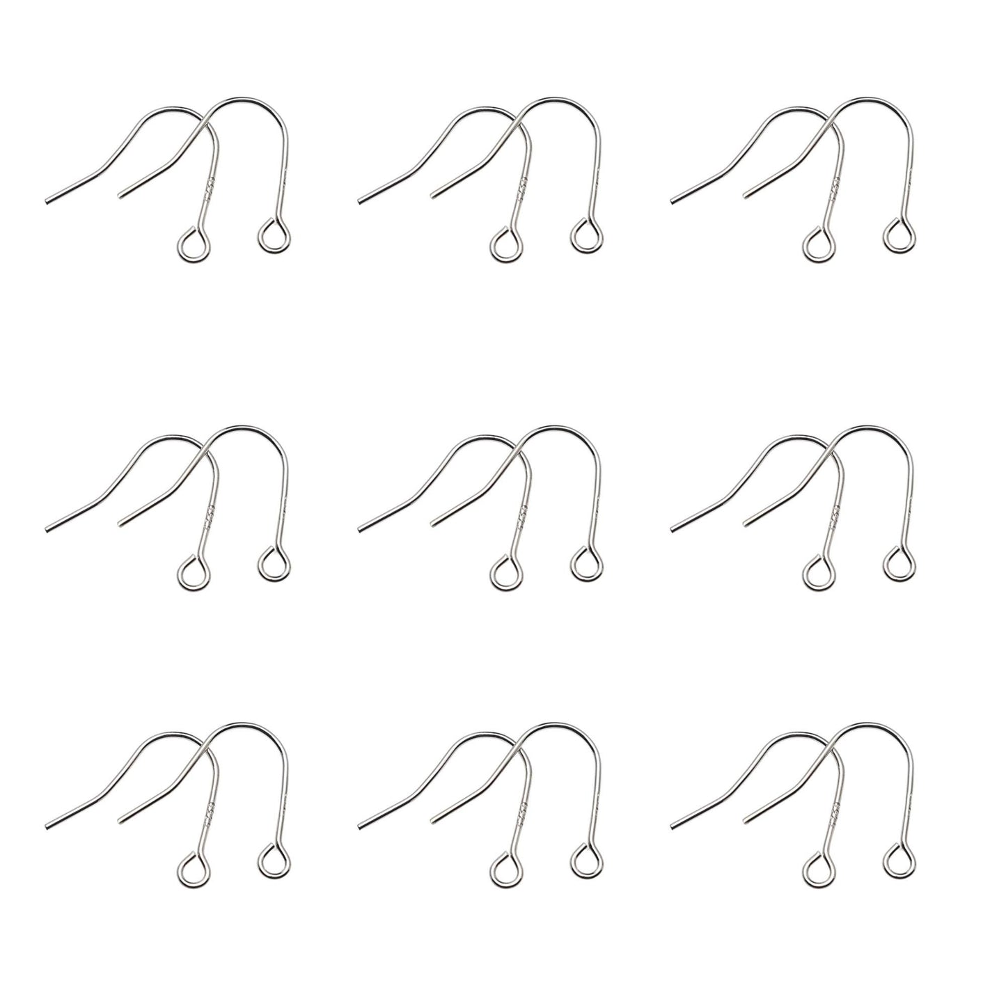 925 Sterling Silver Revert U Shape Earring Hook French Wire Earring Findings Hook Ear Wire Earrings Jewelry Making Earrings Style #6