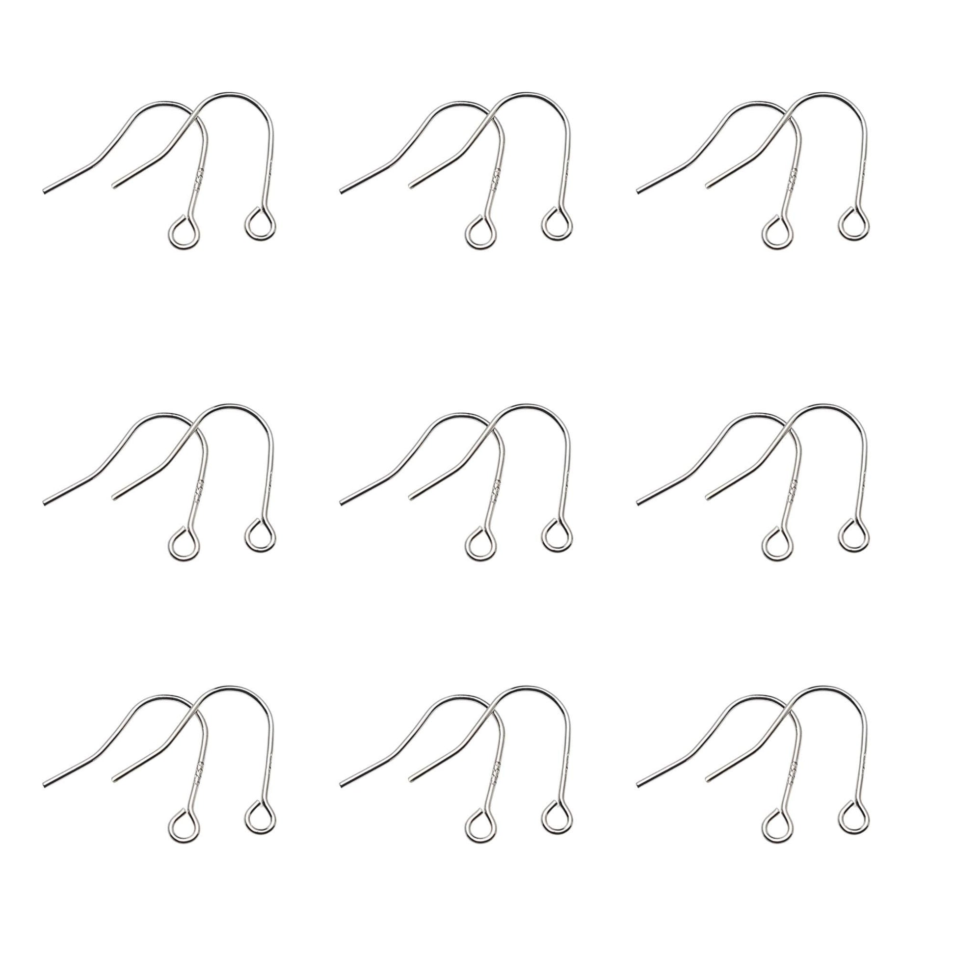 925 Sterling Silver Revert U Shape Earring Hook French Wire Earring Findings Hook Ear Wire Earrings Jewelry Making Earrings Style #6
