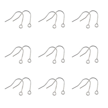 925 Sterling Silver Revert U Shape Earring Hook French Wire Earring Findings Hook Ear Wire Earrings Jewelry Making Earrings Style #6