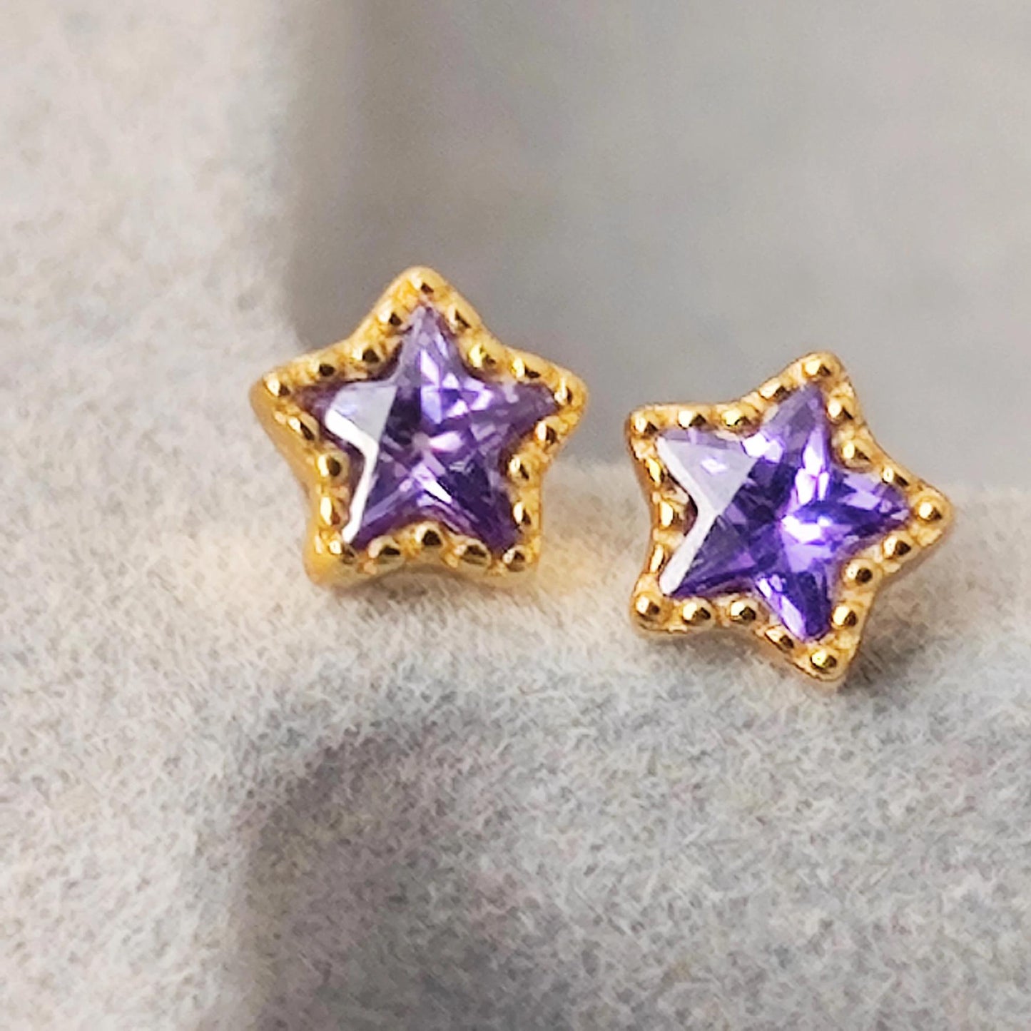 925 Sterling Silver Crystal Star Stud Earrings Synthetic Crystal Stud Earrings Glass Stud Earrings Minimalist Earrings