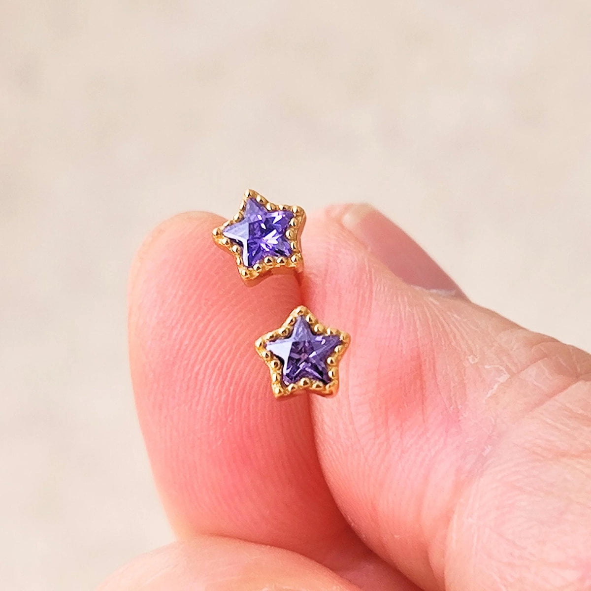 925 Sterling Silver Crystal Star Stud Earrings Synthetic Crystal Stud Earrings Glass Stud Earrings Minimalist Earrings