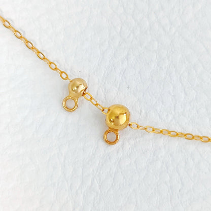 Sterling Silver Slider Stopper Clasp Bead with loop findings for adjustable Function on Dainty Necklace Bracelet Connecting Charm or Pendant