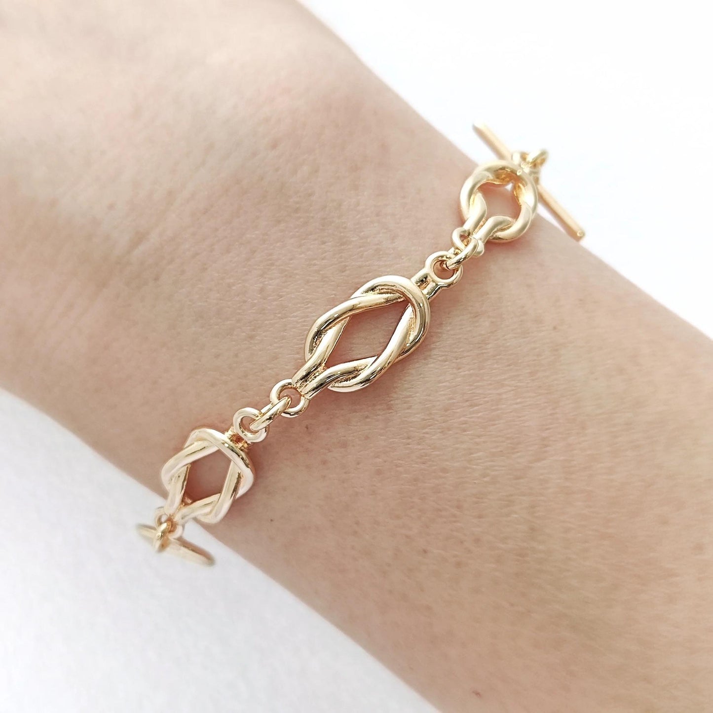 14K Gold Filled Brass Extender Chain Infinity Knot Link Chain Semi Finished Chunky Chain Paperclip Chains with Toggle Clasp