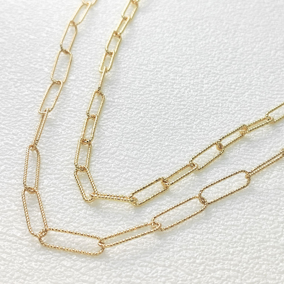 14K Gold Filled Glitter Mark Paperclip Chain Large Oval Cable Brass Chains Semi Finished Chunky Chain Paperclip Necklace Chains By Meter