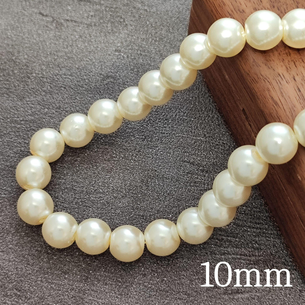 Glass Pearl Beads, Cream White 3mm 4mm 6mm 8mm 10mm 12mm by Strand Jewelry Making Supplies Necklace, Bracelet, Earrings
