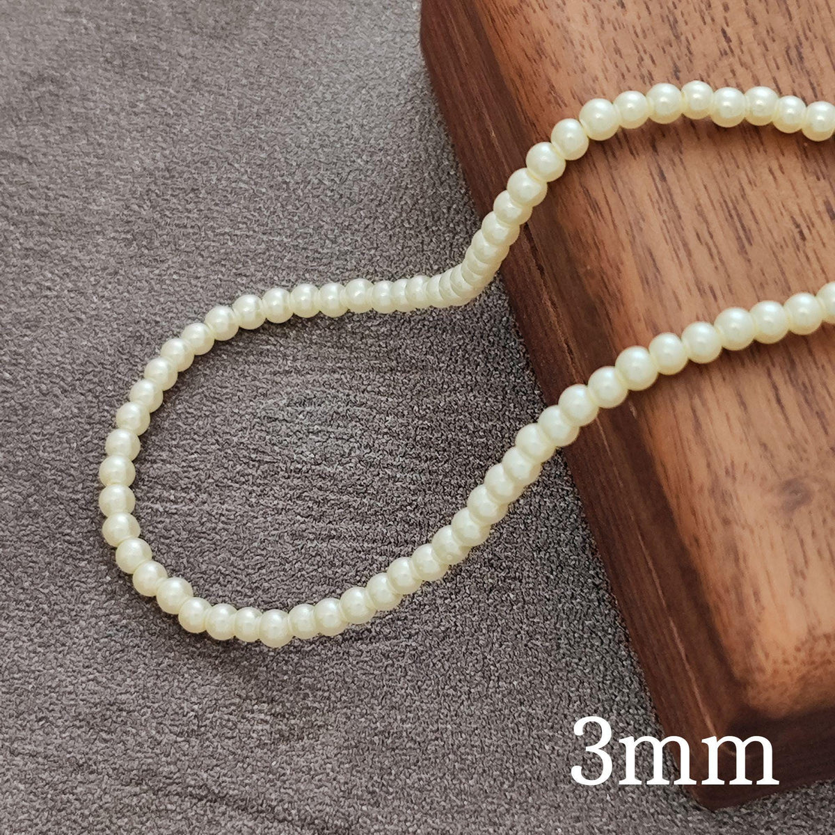 Glass Pearl Beads, Cream White 3mm 4mm 6mm 8mm 10mm 12mm by Strand Jewelry Making Supplies Necklace, Bracelet, Earrings