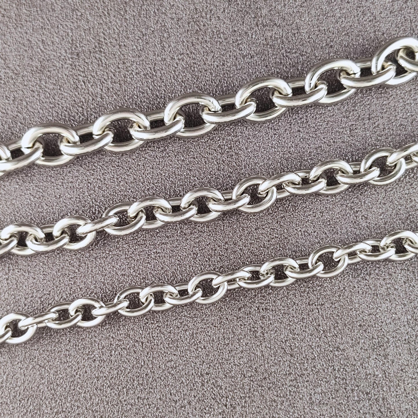 Stainless Steel Chunky Oval Link Chain By Meter, Waterproof Bold Rolo Cable Chain Wholesale Mens Unisex Jewelry Gift 8mm, 9mm, 12mm