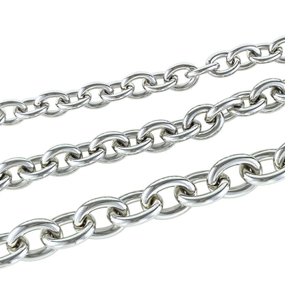 Stainless Steel Chunky Oval Link Chain By Meter, Waterproof Bold Rolo Cable Chain Wholesale Mens Unisex Jewelry Gift 8mm, 9mm, 12mm