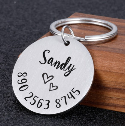 Single Sided Anti-lost ID Round Tag Collar Dog Personalized Pet ID Tag Engraved Pet ID Name for Cat Puppy Dog Collar Tag Name Pet Accessories