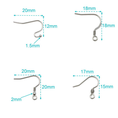 Surgical 316L Stainless Steel Hypo-Allergenic French Ear Wire You Pick