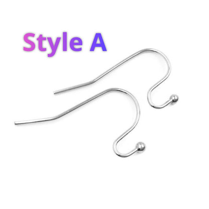 Ball Bead End Style A Surgical 316L Stainless Steel Hypo-Allergenic French Ear Wire