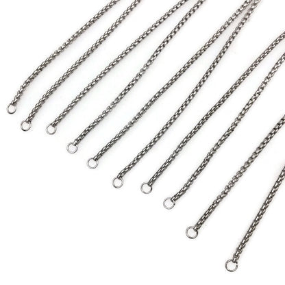 Bulk Adult Size Stainless Steel Bolo Bracelet Adjustable 1.8mm Round Box Chain Slider Clasp Semi Finished Ball End