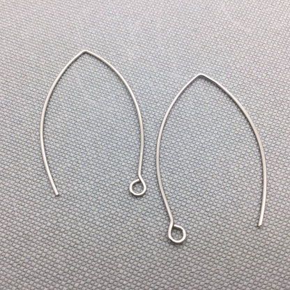 20pcs (10 pairs) Stainless Steel Ear Wire Hypo-Allergenic Marquise Hook Earrings
