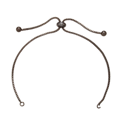 Bolo Bracelet Adjustable Brass High Quality Plated Box Chain Slider Clasp Ball End Semi Finished