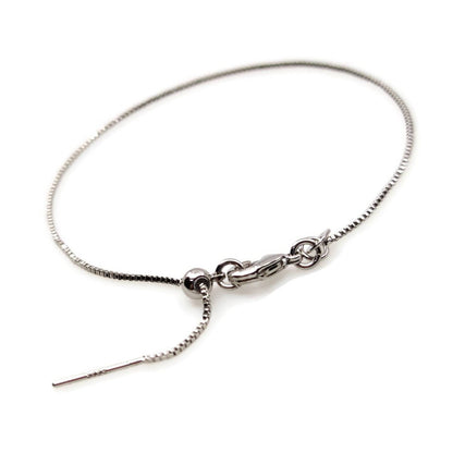 Pin Stopper Adjustable Box Chain Bracelet Slider Clasp Add Your Own Bead Brass High Quality Plated