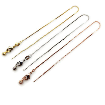 Pin Stopper Adjustable Box Chain Bracelet Slider Clasp Add Your Own Bead Brass High Quality Plated