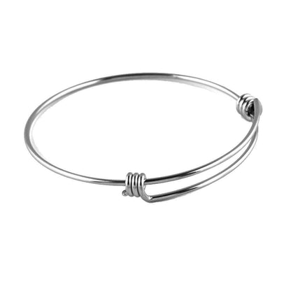 You Pick 3 color options Bulk Lot 50 pcs Stainless Steel Adjustable Wire Bangle Bracelet 3 Loops Wrap