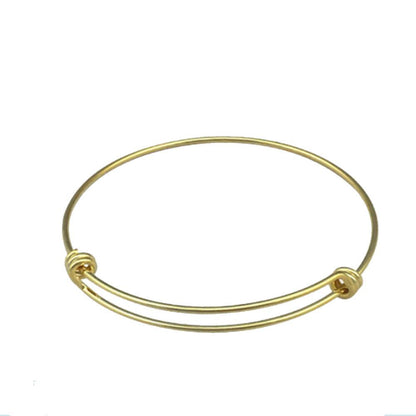 You Pick 3 color options Bulk Lot 50 pcs Stainless Steel Adjustable Wire Bangle Bracelet 3 Loops Wrap