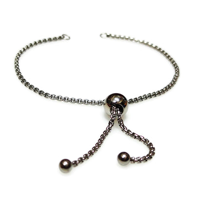 Bulk Adult Size Round Ball Slider Clasp Stainless Steel Bolo Bracelet Adjustable 1.8mm Round Box Chain  Semi Finished Ball End