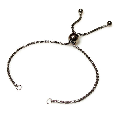 Bulk Adult Size Round Ball Slider Clasp Stainless Steel Bolo Bracelet Adjustable 1.8mm Round Box Chain  Semi Finished Ball End