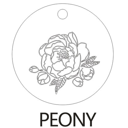 Delicate Birth Flowers Necklace Flora Collection Poppy Peony Rose Necklace Women Jewelry Gift 15mm, 18inch