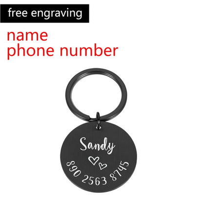 Single Sided Anti-lost ID Round Tag Collar Dog Personalized Pet ID Tag Engraved Pet ID Name for Cat Puppy Dog Collar Tag Name Pet Accessories