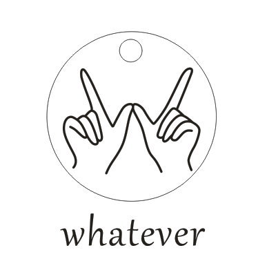 Hand Gestures Necklace Simple Disk Sign Language ASL Pendant Necklace For Sister Daughter Best Friends Necklaces 12mm Disc