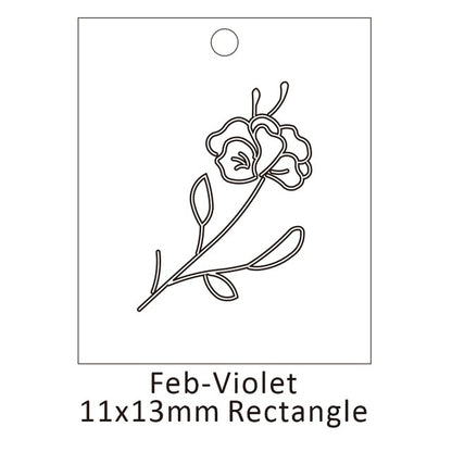 Delicate Birth Flowers Necklace Carnation Rose Charms Layering Flower Month Disc Necklace Jewelry Mother Women Gift 15mm, 18inch