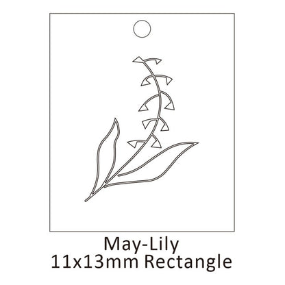Delicate Birth Flowers Necklace Carnation Rose Charms Layering Flower Month Disc Necklace Jewelry Mother Women Gift 15mm, 18inch