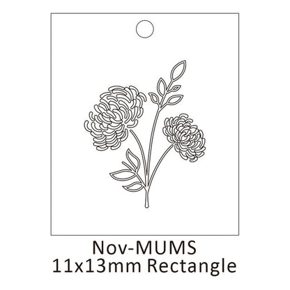 Delicate Birth Flowers Necklace Carnation Rose Charms Layering Flower Month Disc Necklace Jewelry Mother Women Gift 15mm, 18inch